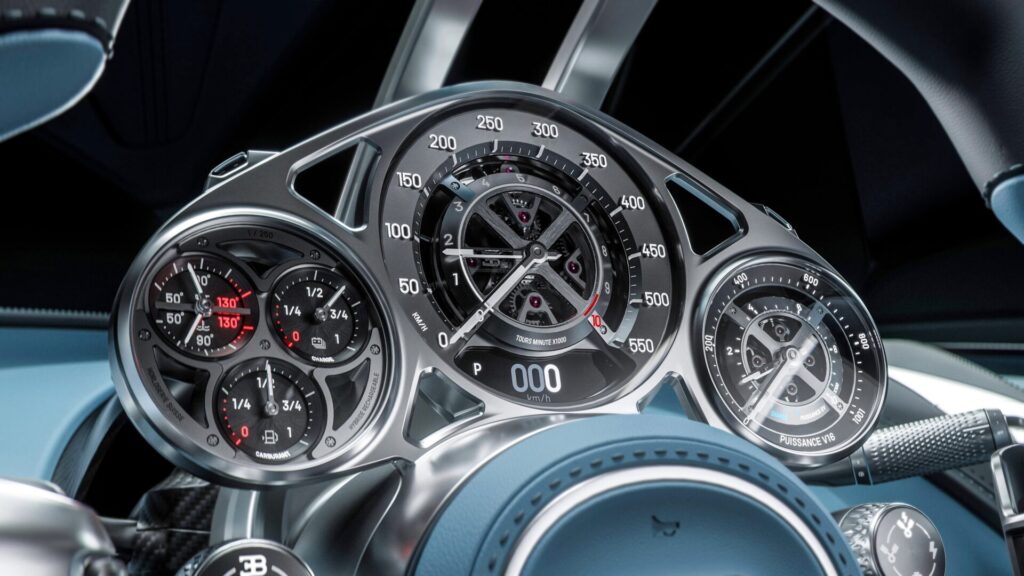 Zegary i licznik Bugatti Tourbillon